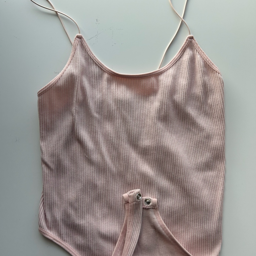 Pink Ribbed Women's Top